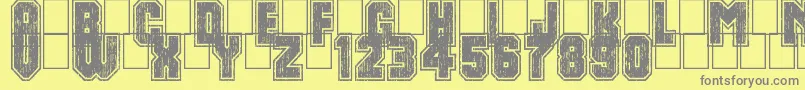 DirtyBowl86 Font – Gray Fonts on Yellow Background