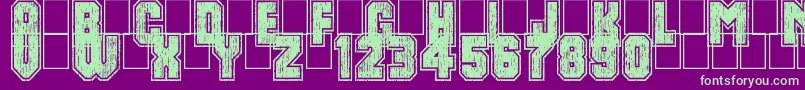 DirtyBowl86 Font – Green Fonts on Purple Background