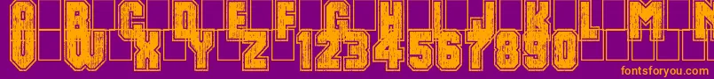 DirtyBowl86 Font – Orange Fonts on Purple Background