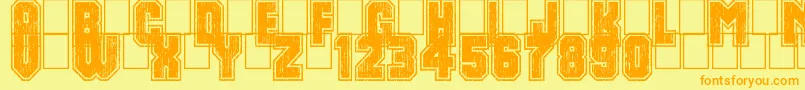 DirtyBowl86 Font – Orange Fonts on Yellow Background