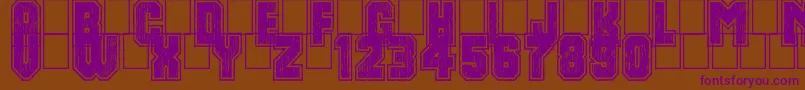 DirtyBowl86 Font – Purple Fonts on Brown Background