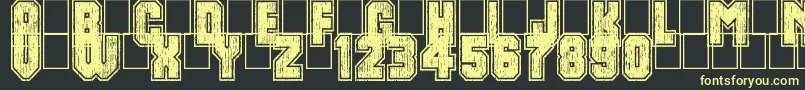 DirtyBowl86 Font – Yellow Fonts on Black Background