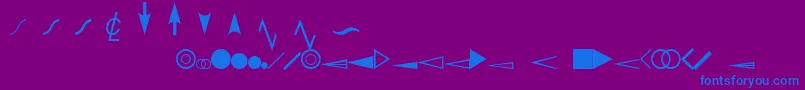 EsriDimensioning Font – Blue Fonts on Purple Background