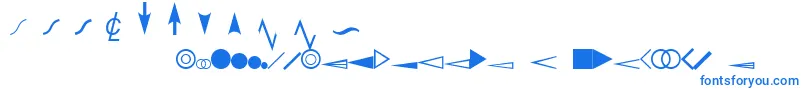 Шрифт EsriDimensioning – синие шрифты на белом фоне