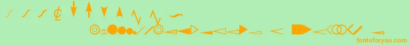fuente EsriDimensioning – Fuentes Naranjas Sobre Fondo Verde