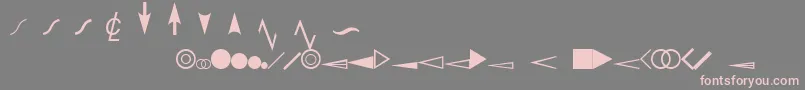 EsriDimensioning Font – Pink Fonts on Gray Background