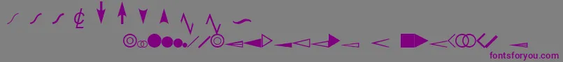 EsriDimensioning Font – Purple Fonts on Gray Background