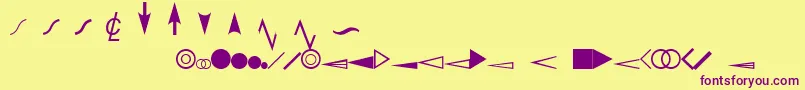 Подробнее о шрифте EsriDimensioning Шрифт EsriDimensioning – фиолетовые шрифты на жёлтом фоне