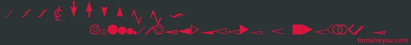 EsriDimensioning Font – Red Fonts on Black Background