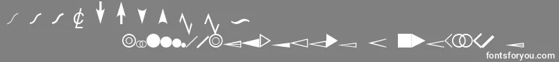 Czcionka EsriDimensioning – białe czcionki na szarym tle