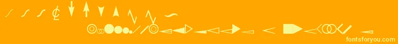 EsriDimensioning Font – Yellow Fonts on Orange Background