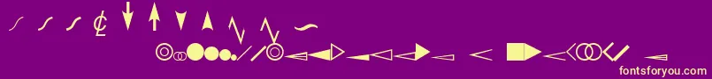 EsriDimensioning Font – Yellow Fonts on Purple Background