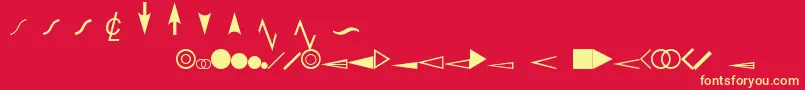 EsriDimensioning Font – Yellow Fonts on Red Background