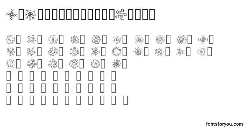 Schriftart JiKaleidoscopeBats5 – Alphabet, Zahlen, spezielle Symbole