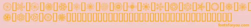 JiKaleidoscopeBats5 Font – Orange Fonts on Pink Background