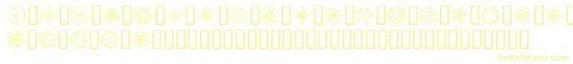Шрифт JiKaleidoscopeBats5 – жёлтые шрифты