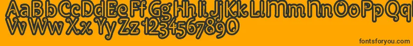 Pypats Font – Black Fonts on Orange Background