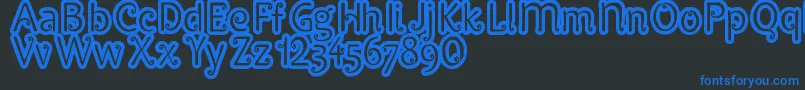 Pypats Font – Blue Fonts on Black Background