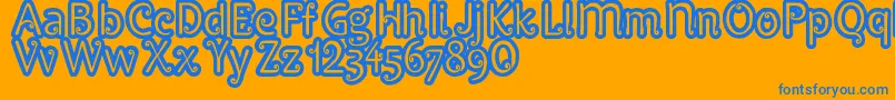 Más sobre la fuente Pypats fuente Pypats – Fuentes Azules Sobre Fondo Naranja