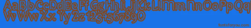 Pypats Font – Brown Fonts on Blue Background
