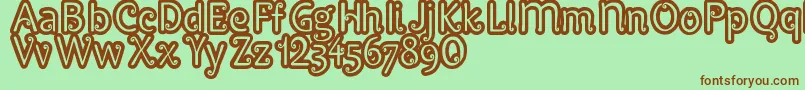 More about Pypats Font Pypats Font – Brown Fonts on Green Background
