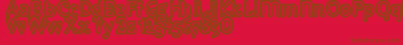Czcionka Pypats – brązowe czcionki na czerwonym tle
