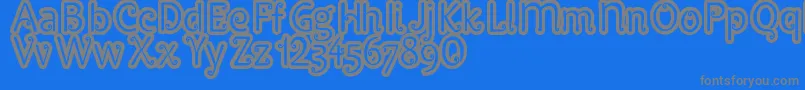 Pypats Font – Gray Fonts on Blue Background