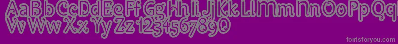 Pypats Font – Gray Fonts on Purple Background