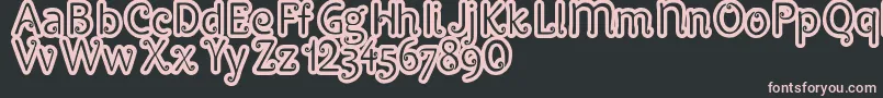 フォントPypats – 黒い背景にピンクのフォント