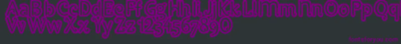 Pypats-Schriftart – Violette Schriften auf schwarzem Hintergrund