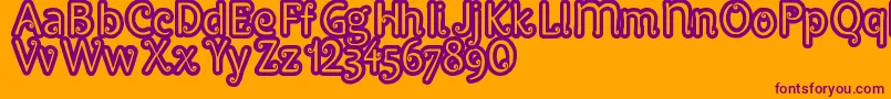 Pypats Font – Purple Fonts on Orange Background