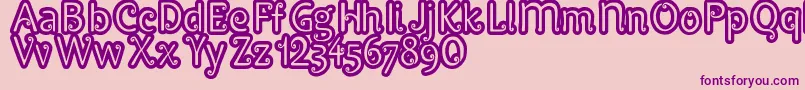 Pypats Font – Purple Fonts on Pink Background