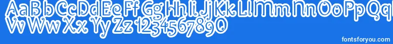 Pypats Font – White Fonts on Blue Background