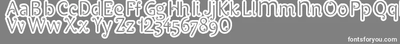 フォントPypats – 灰色の背景に白い文字
