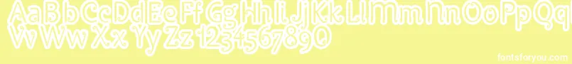 Pypats Font – White Fonts on Yellow Background