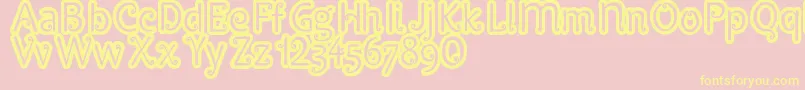 Pypats Font – Yellow Fonts on Pink Background