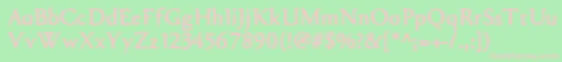 GaraBlack Font – Pink Fonts on Green Background