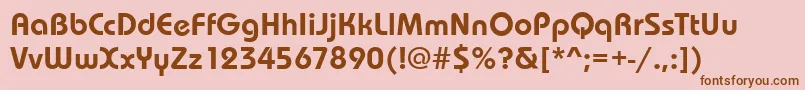 Шрифт DessauDemiboldRegular – коричневые шрифты на розовом фоне