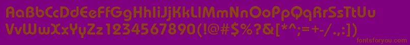 DessauDemiboldRegular-fontti – ruskeat fontit violetilla taustalla