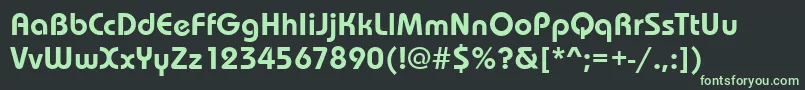 Шрифт DessauDemiboldRegular – зелёные шрифты на чёрном фоне