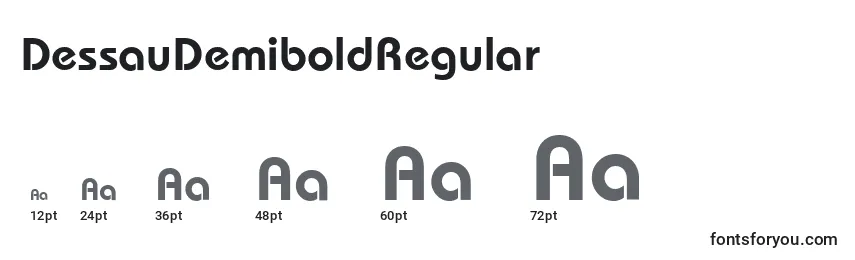 Размеры шрифта DessauDemiboldRegular