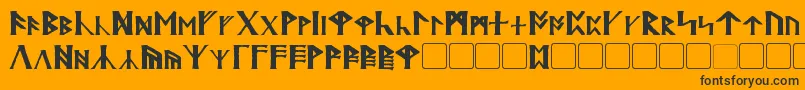 Britannian Font – Black Fonts on Orange Background