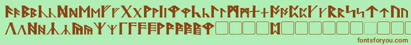 Britannian Font – Brown Fonts on Green Background