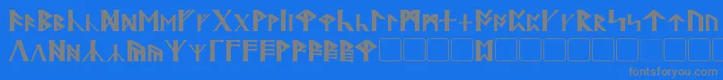 Britannian Font – Gray Fonts on Blue Background