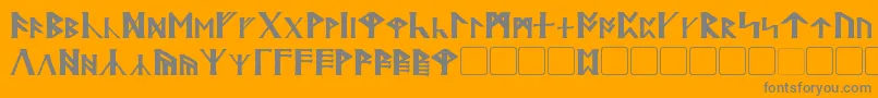 Britannian Font – Gray Fonts on Orange Background