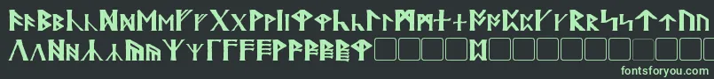 Britannian Font – Green Fonts on Black Background