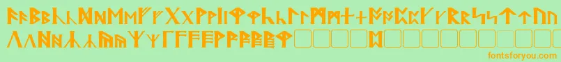 More about Britannian Font Britannian Font – Orange Fonts on Green Background