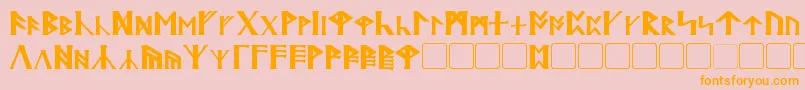 Britannian Font – Orange Fonts on Pink Background