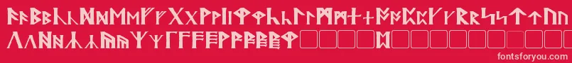 Britannian Font – Pink Fonts on Red Background