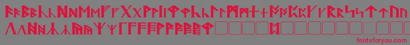 Britannian Font – Red Fonts on Gray Background